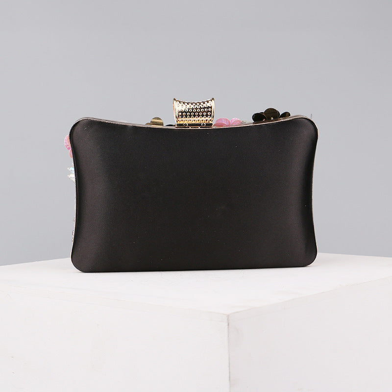 Wholesale Polyester Flower Embroidery Evening Bag